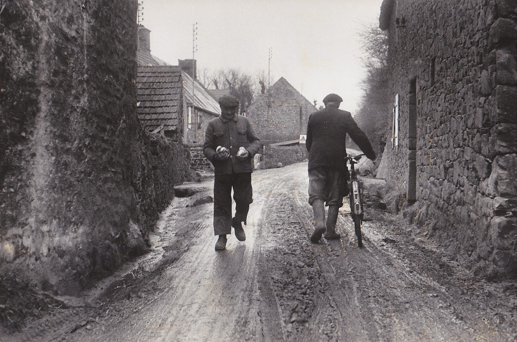 Muddy road, a village in Normandy, France (Date unknown)