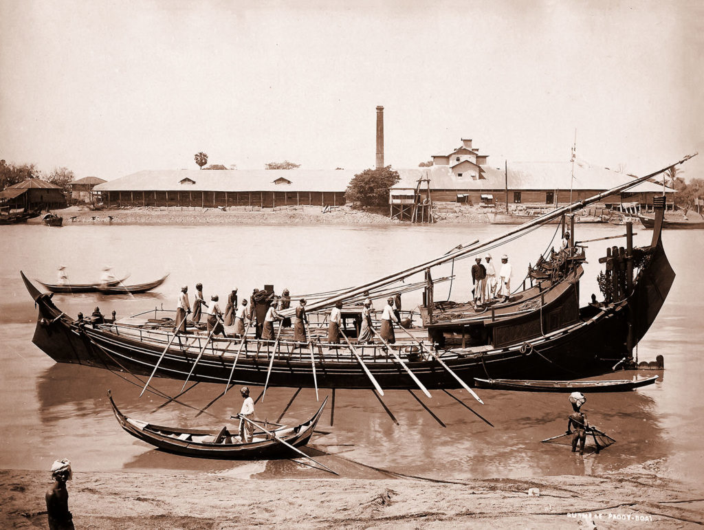 Paddy boat, Myanmar (Burma) (c.1890)